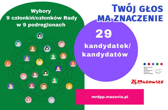 Twój głos ma znaczenie. Wybory na mazowieckiej rady działalności pożytku publicznego.