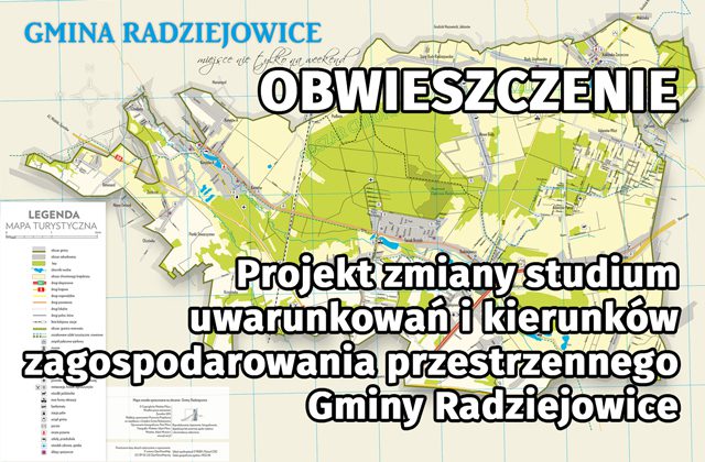 Projekt zmiany studium uwarunkowań i kierunków zagospodarowania przestrzennego Gminy Radziejowice.