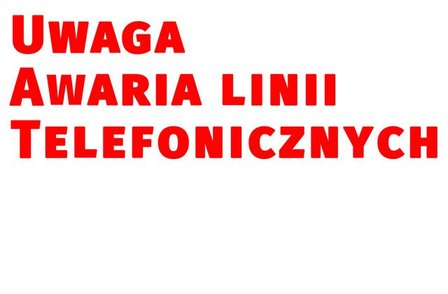 Awaria linii telefonicznych
