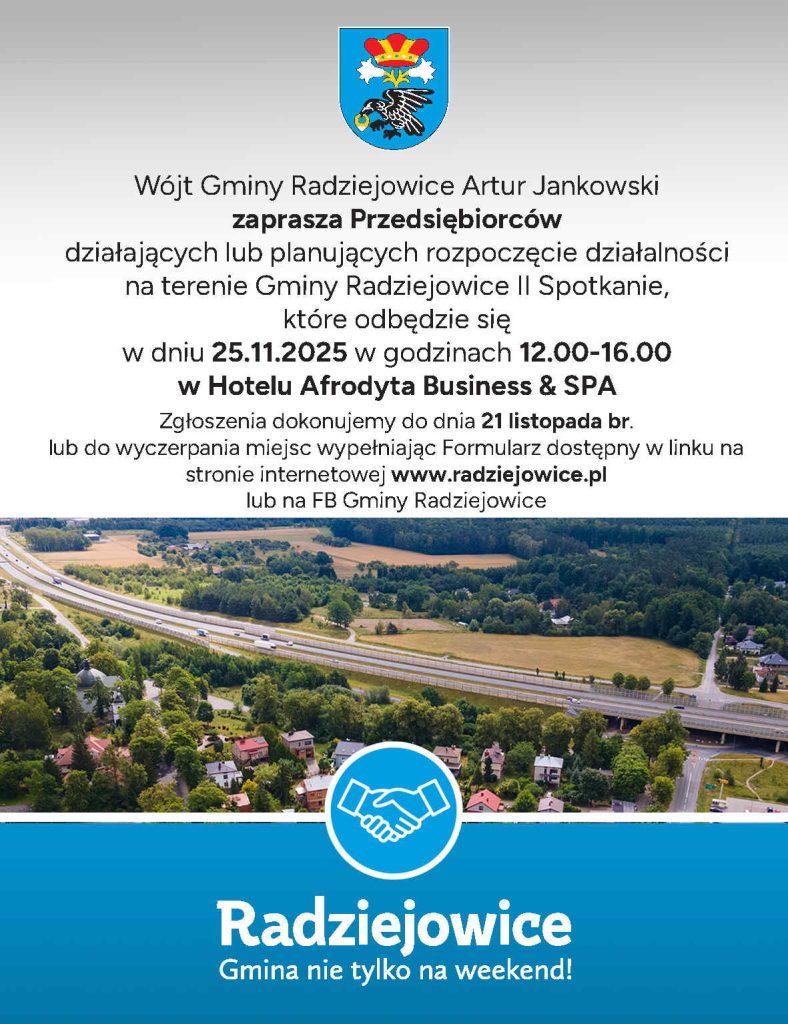 Plakat wydarzenia - spotkanie z przedsiębiorcami