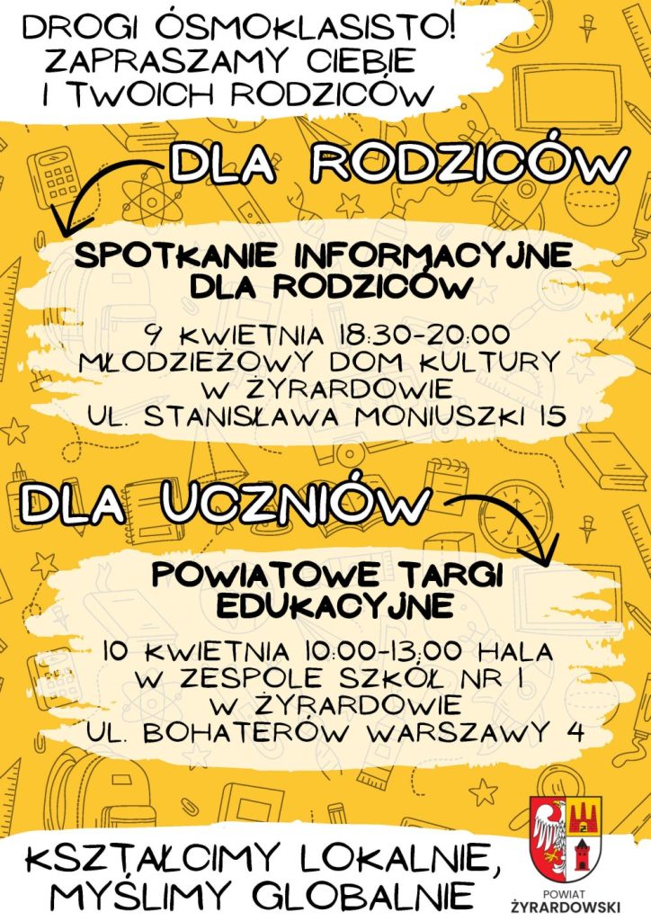 Plakat informacyjny targów