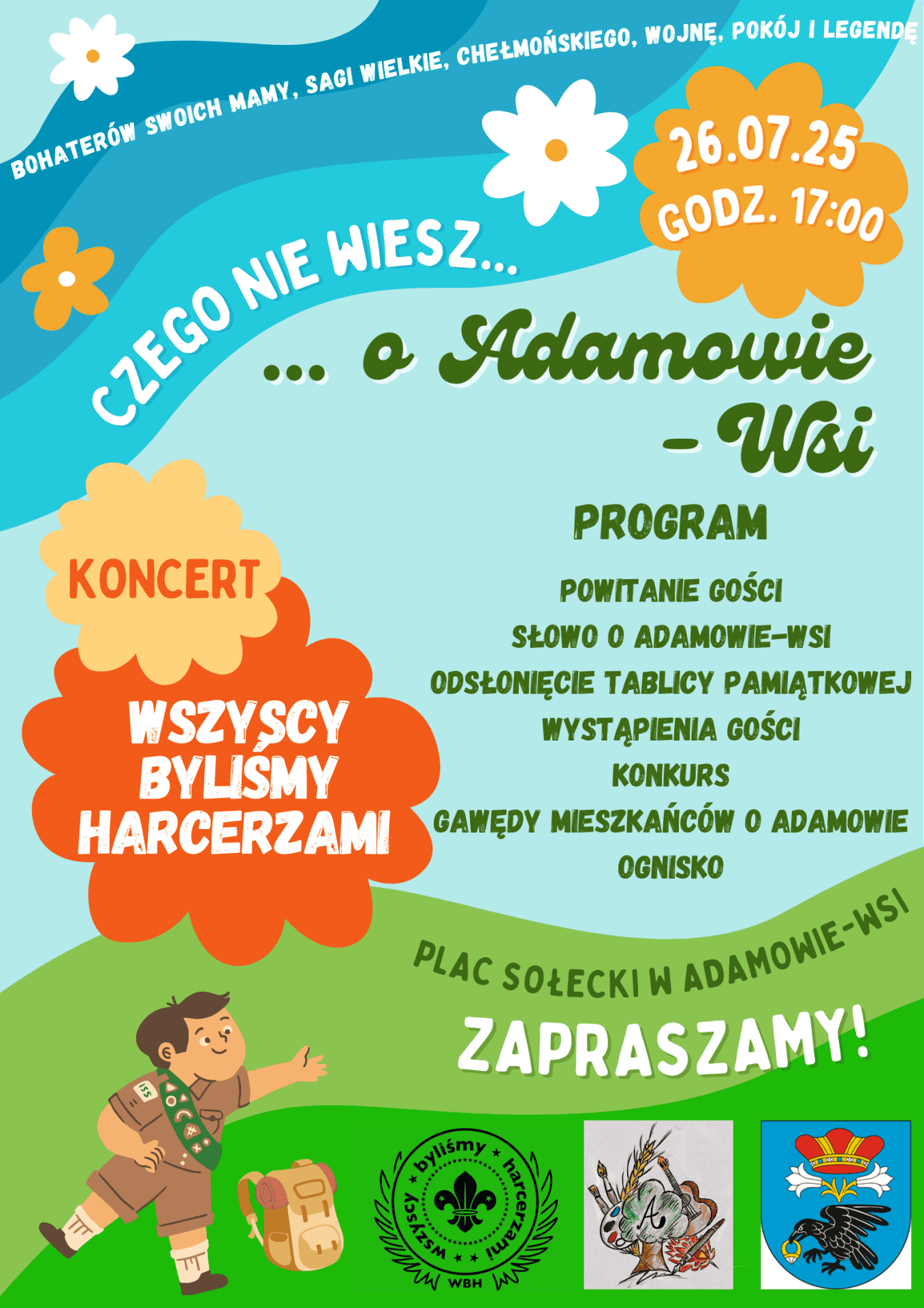 Plakat sołectwo Adamów