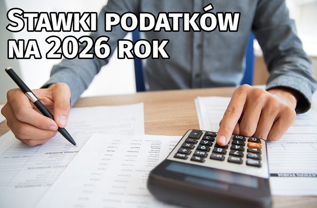 Stawki podatków na 2026 rok
