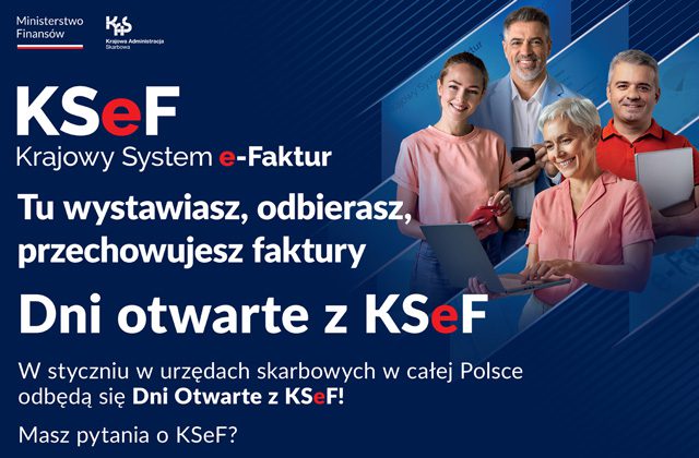 Plakat informacyjny Dni otwarte z KSeF